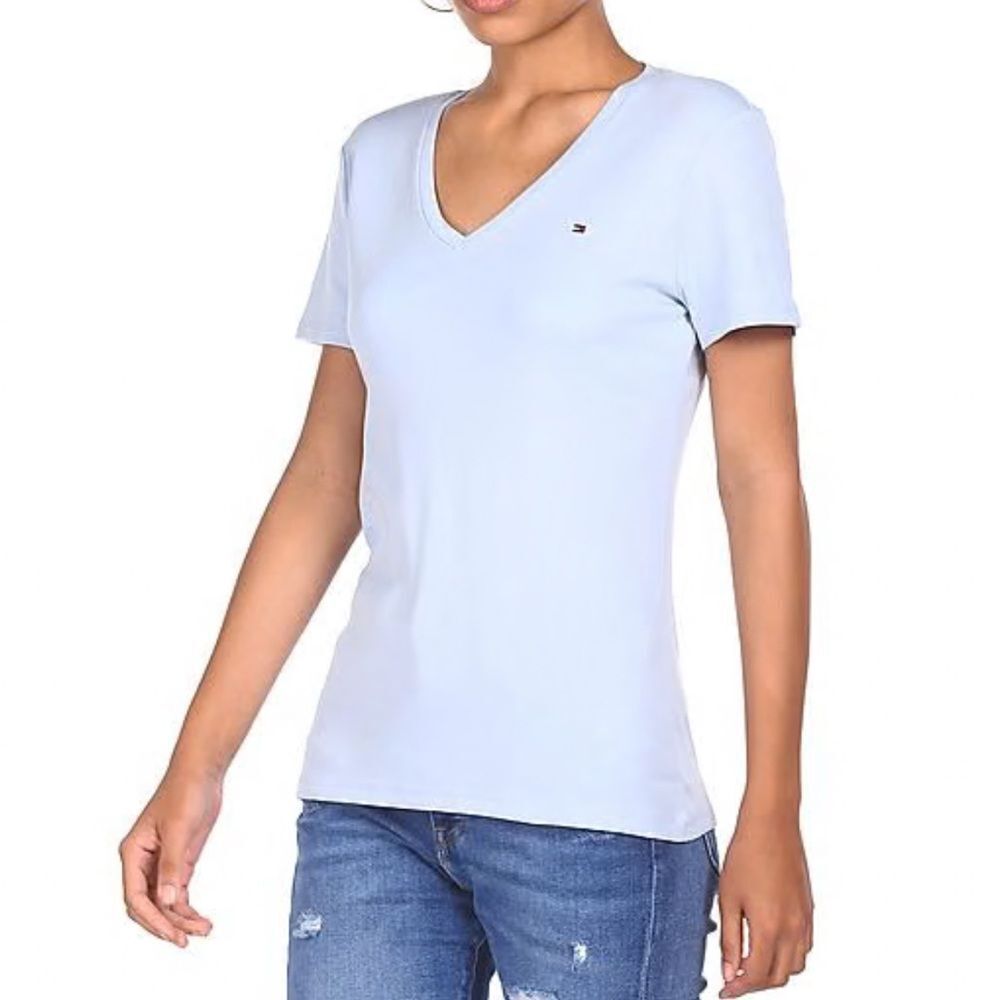 Tommy Hilfiger V Neck Tee BLUE Large NWT